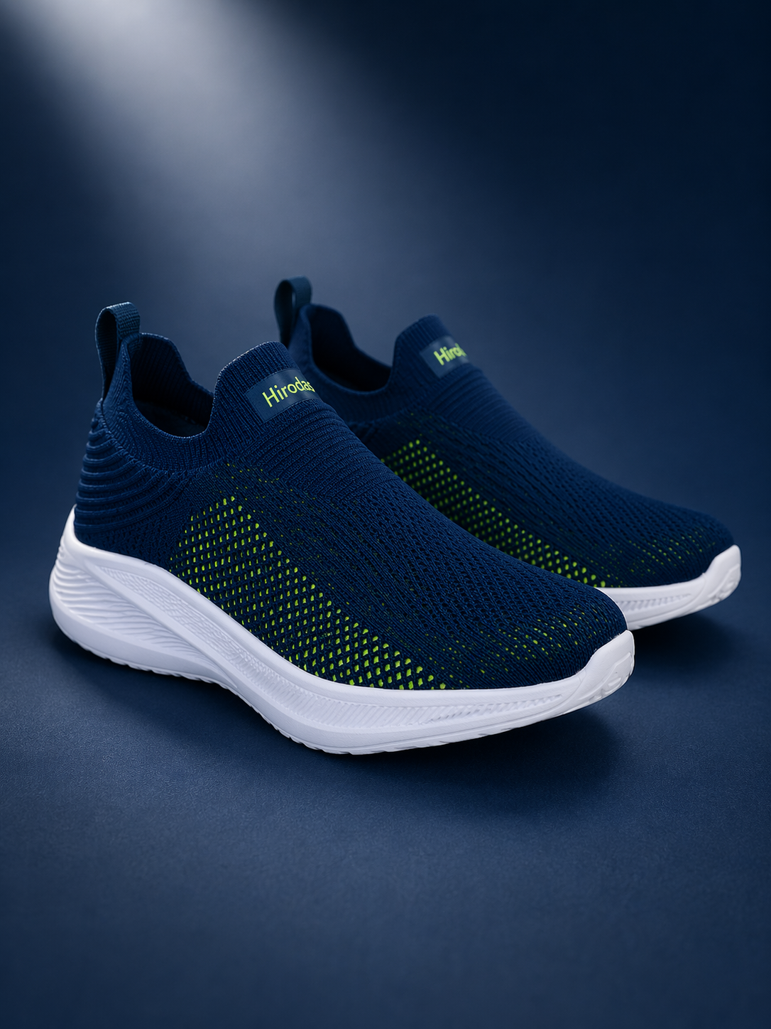 GlideFit Sports Running Shoes.- Blue/Green (HRL2080BUG)