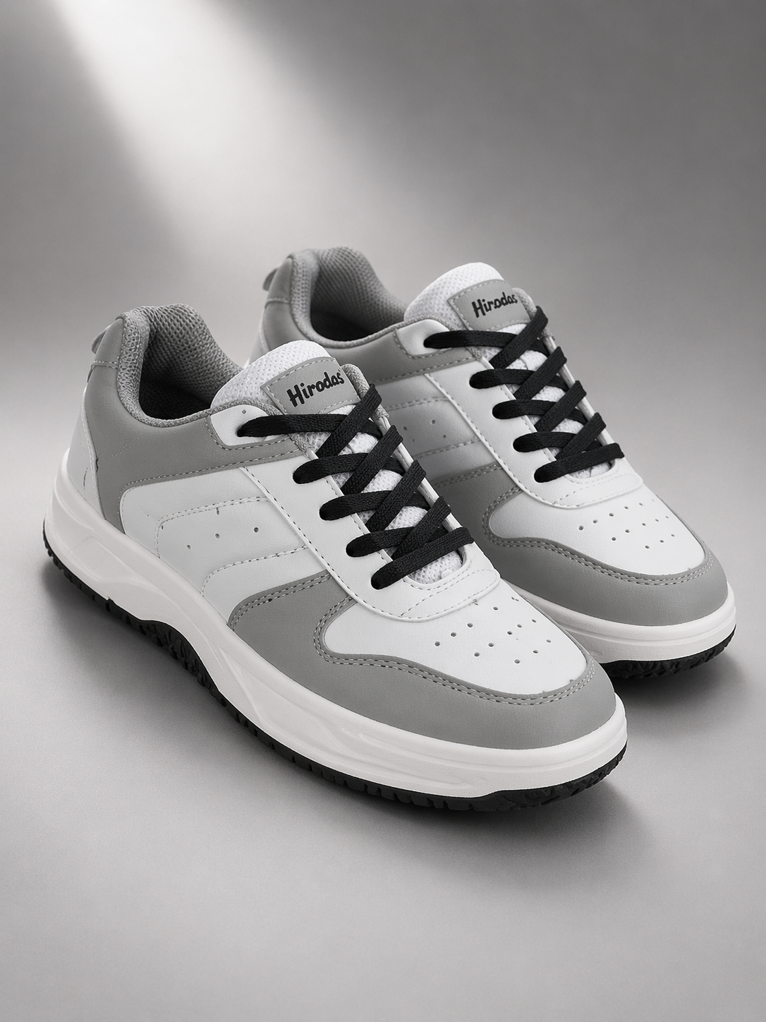 Men Comfort Sneakers - White/Grey (HRL2084GRY)