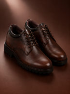 Men's Brown Ankle Length Boots for men (HRLFR001BRN)