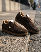 Unisex PhoeniXX v1.0 Handmade Suede Leather Sneaker shoes for Men's & women | Retro Court Sneaker | Lifestyle Casual Comfort Shoes | Cocoa Brown |