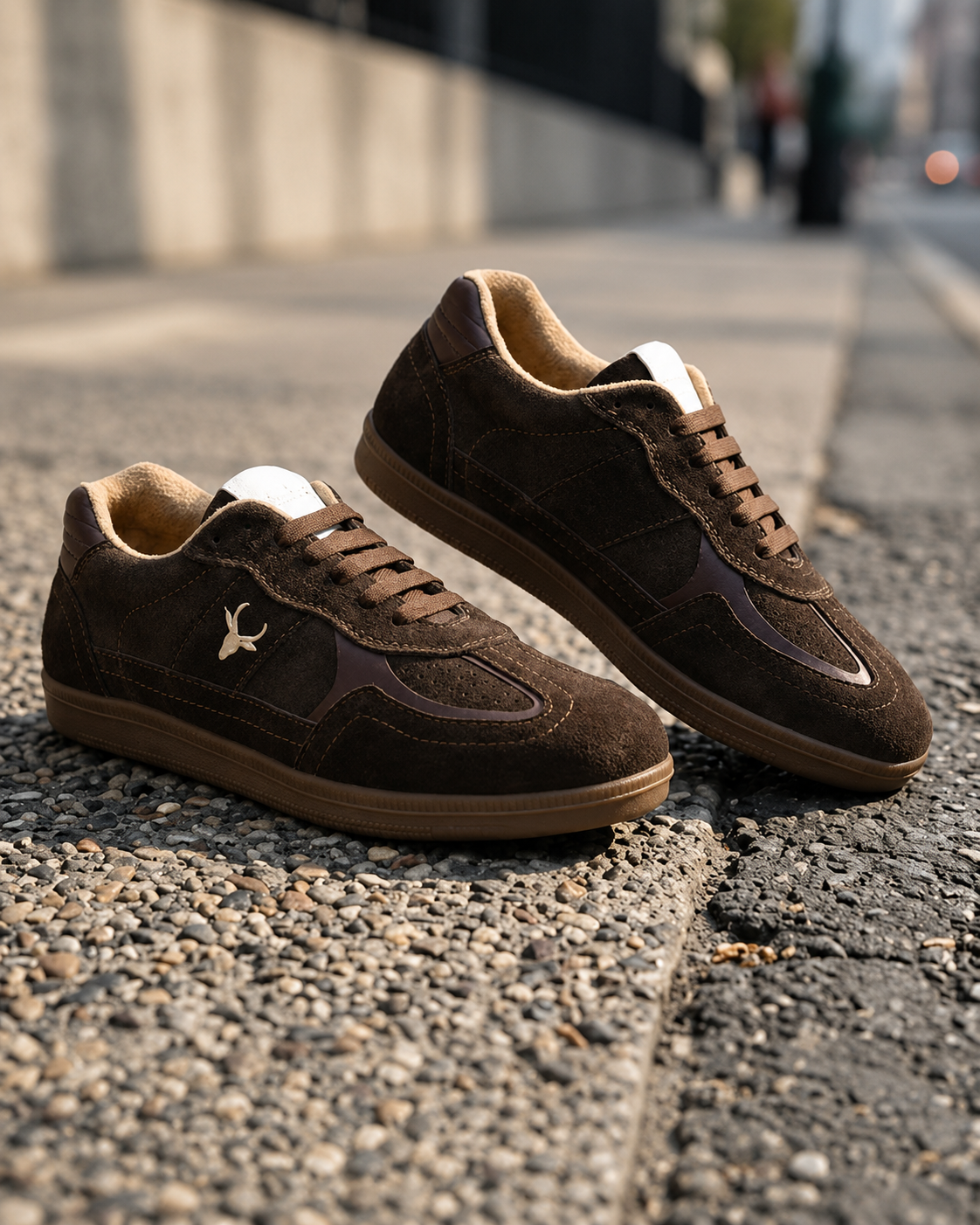 Unisex PhoeniXX v1.0 Handmade Suede Leather Sneaker shoes for Men's & women | Retro Court Sneaker | Lifestyle Casual Comfort Shoes | Cocoa Brown |